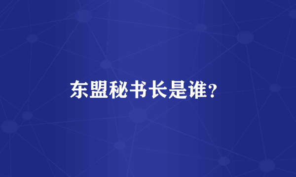 东盟秘书长是谁？