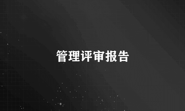 管理评审报告