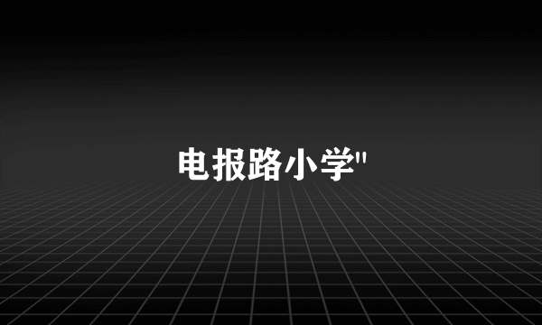 电报路小学
