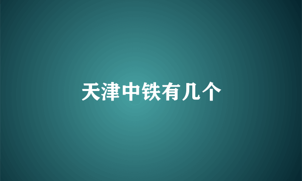 天津中铁有几个