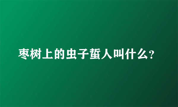 枣树上的虫子蜇人叫什么？