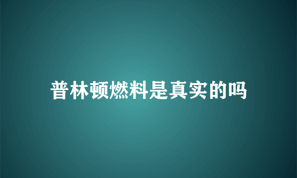 普林顿燃料是真实的吗