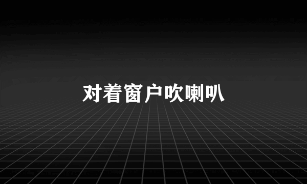 对着窗户吹喇叭