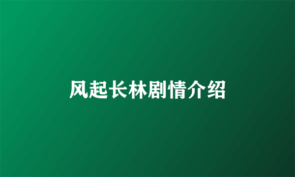 风起长林剧情介绍