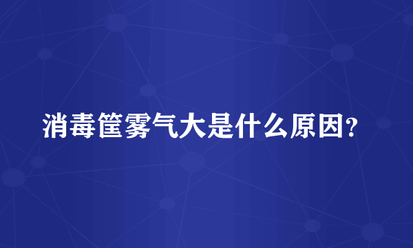 消毒筐雾气大是什么原因？