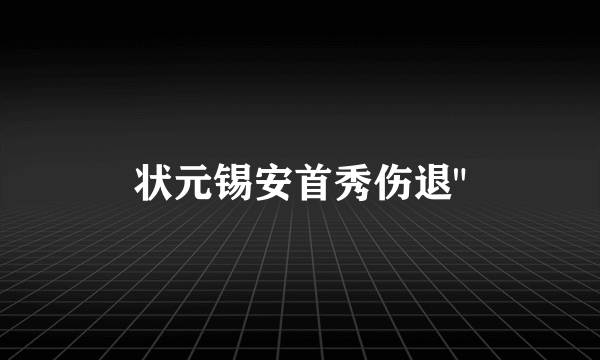 状元锡安首秀伤退