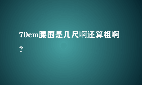70cm腰围是几尺啊还算粗啊？