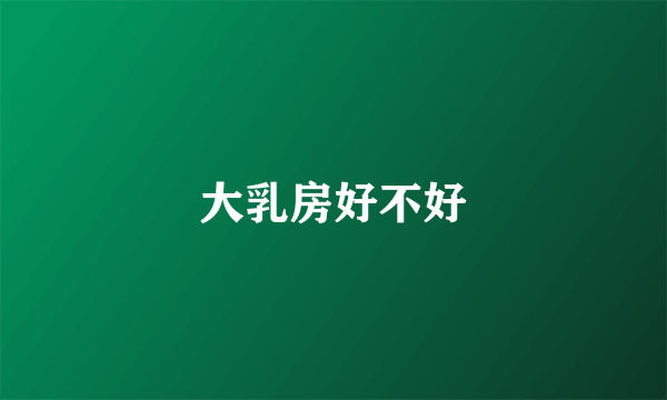 大乳房好不好