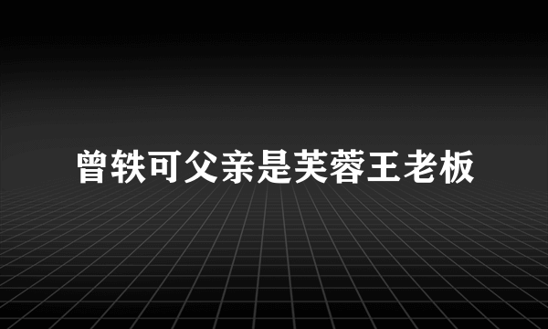 曾轶可父亲是芙蓉王老板