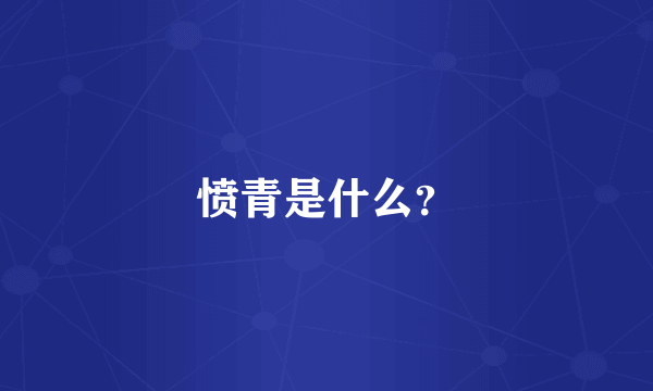 愤青是什么？