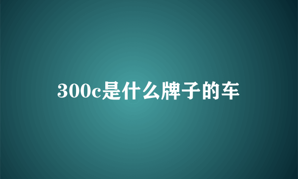 300c是什么牌子的车