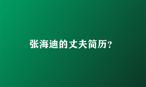 张海迪的丈夫简历？