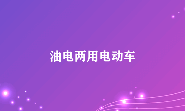 油电两用电动车