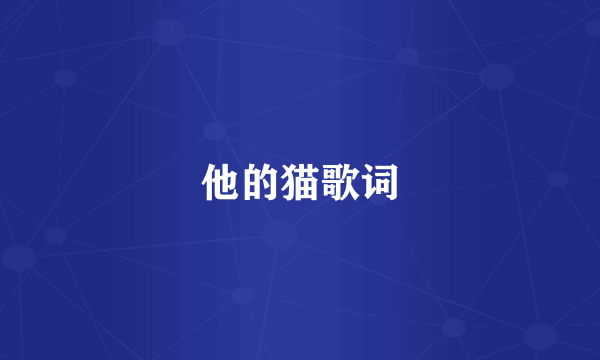 他的猫歌词