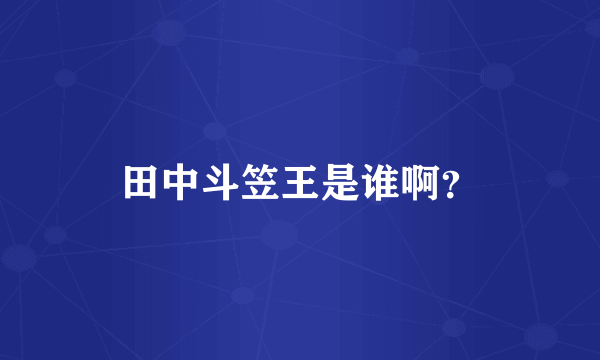 田中斗笠王是谁啊？