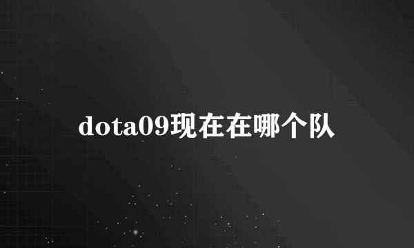 dota09现在在哪个队