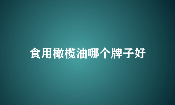 食用橄榄油哪个牌子好
