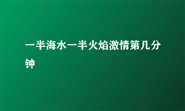 一半海水一半火焰激情第几分钟