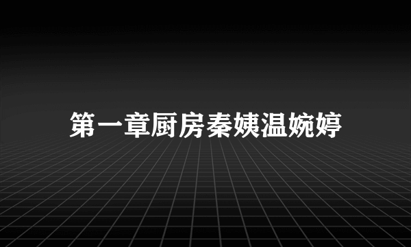 第一章厨房秦姨温婉婷