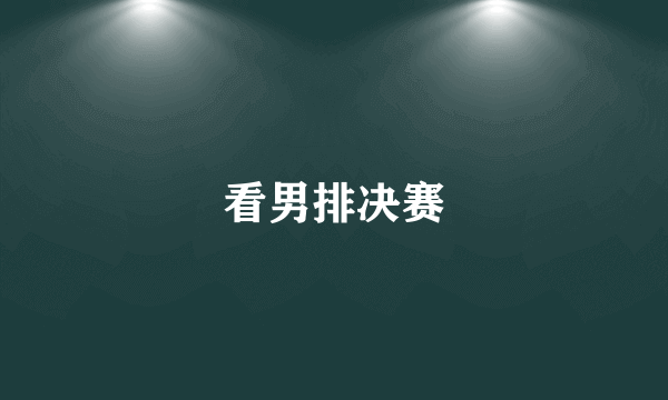 看男排决赛