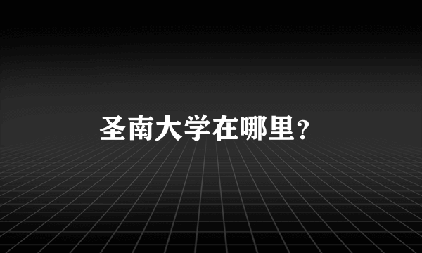 圣南大学在哪里？