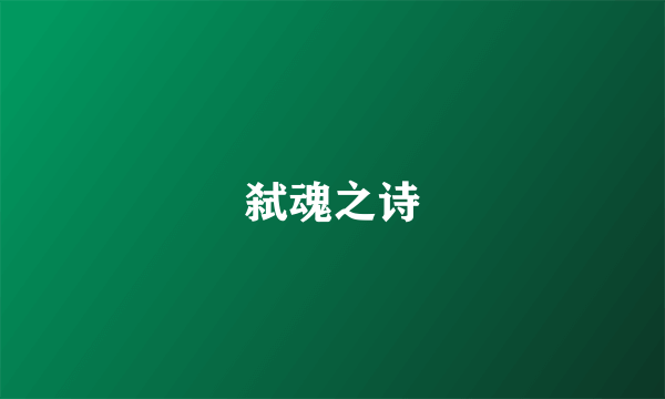 弑魂之诗