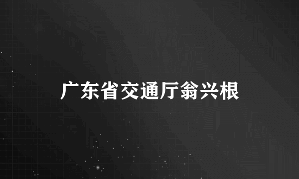 广东省交通厅翁兴根