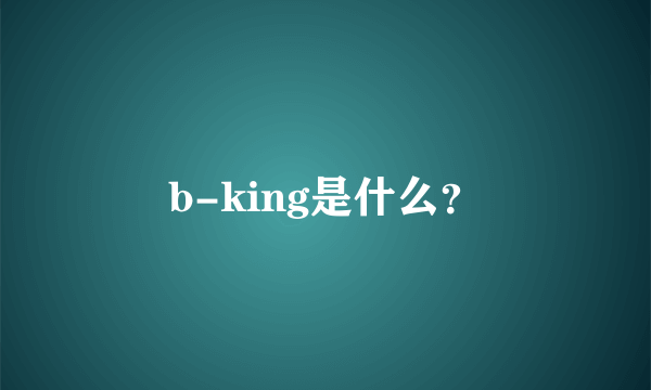 b-king是什么？