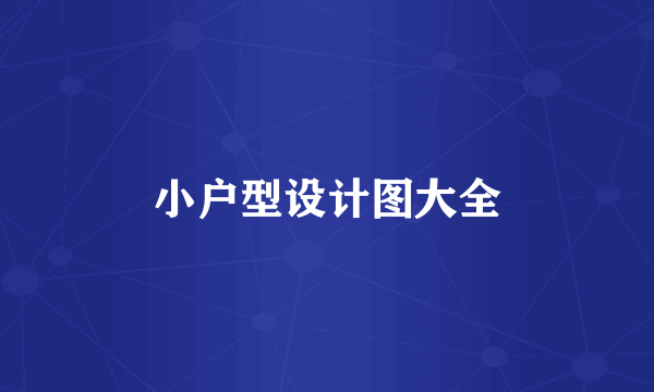 小户型设计图大全