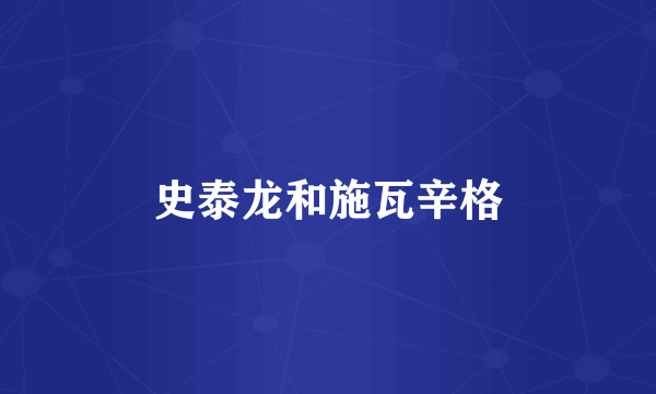史泰龙和施瓦辛格