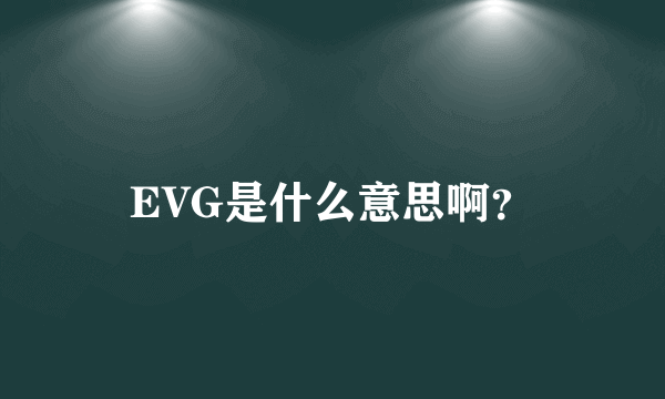 EVG是什么意思啊？