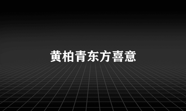 黄柏青东方喜意