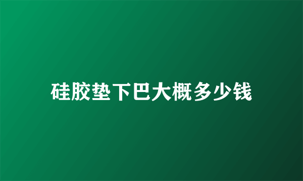 硅胶垫下巴大概多少钱
