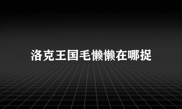 洛克王国毛懒懒在哪捉