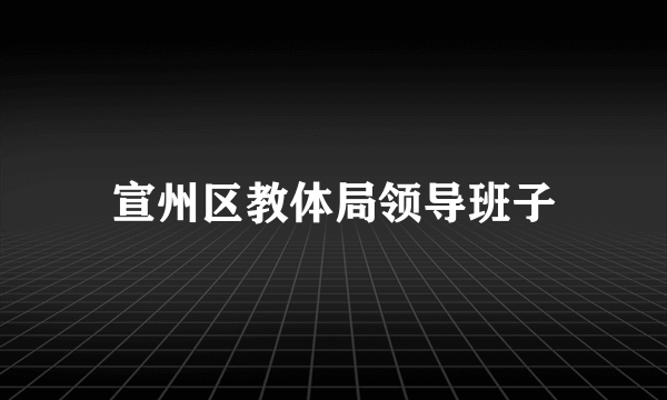 宣州区教体局领导班子