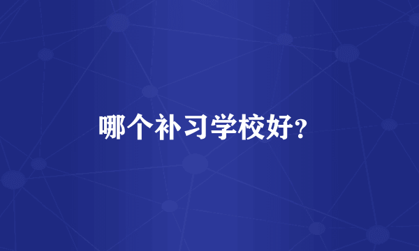 哪个补习学校好？