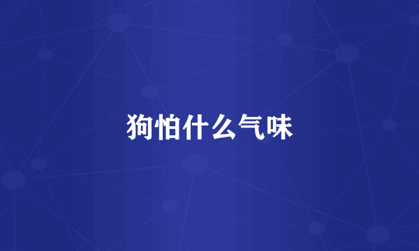 狗怕什么气味