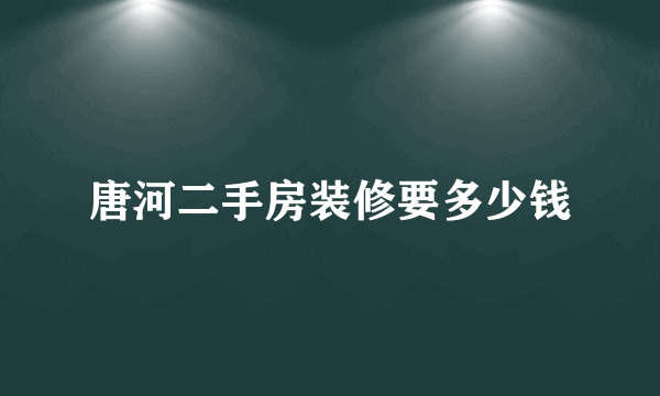 唐河二手房装修要多少钱
