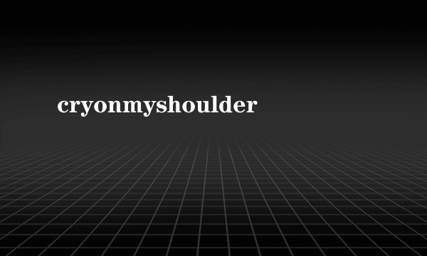 cryonmyshoulder