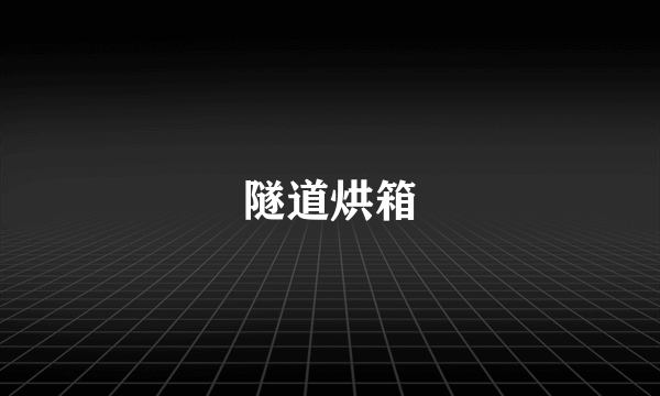 隧道烘箱