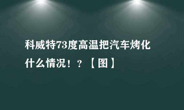 科威特73度高温把汽车烤化 什么情况！？【图】