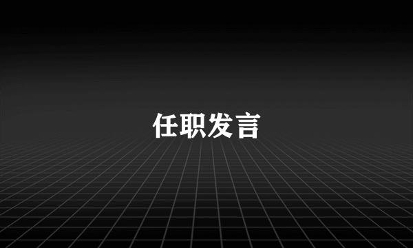 任职发言