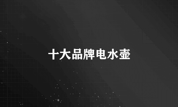 十大品牌电水壶