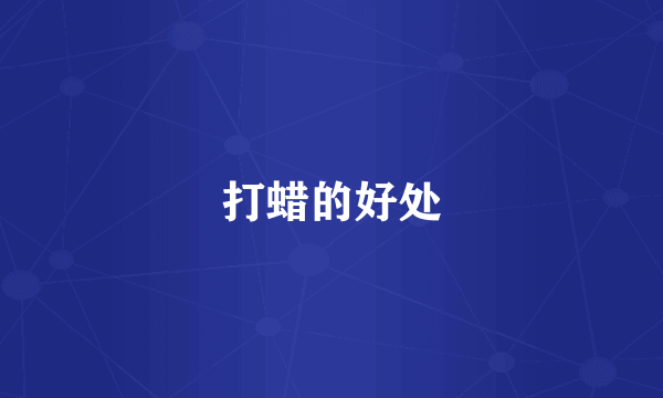 打蜡的好处
