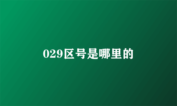 029区号是哪里的