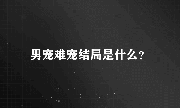 男宠难宠结局是什么？