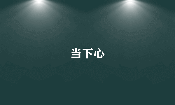 当下心