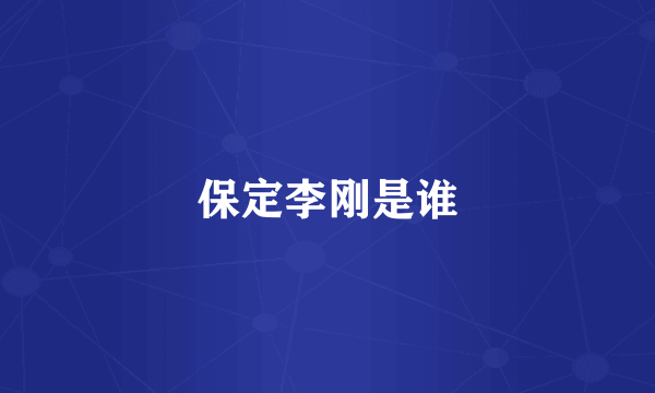 保定李刚是谁
