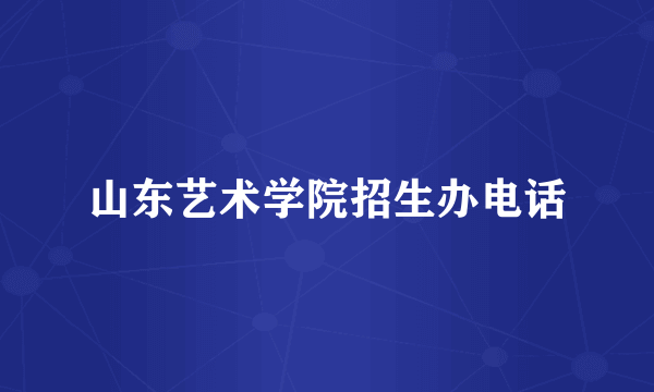 山东艺术学院招生办电话