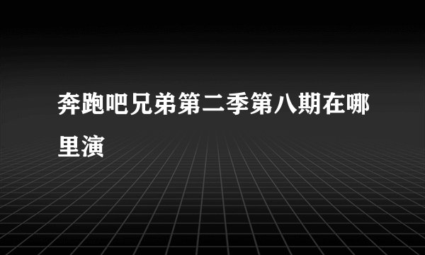 奔跑吧兄弟第二季第八期在哪里演